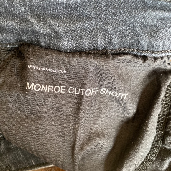 7 for All Man Kind - Black - Monroe Shorts - Picture 6 of 7